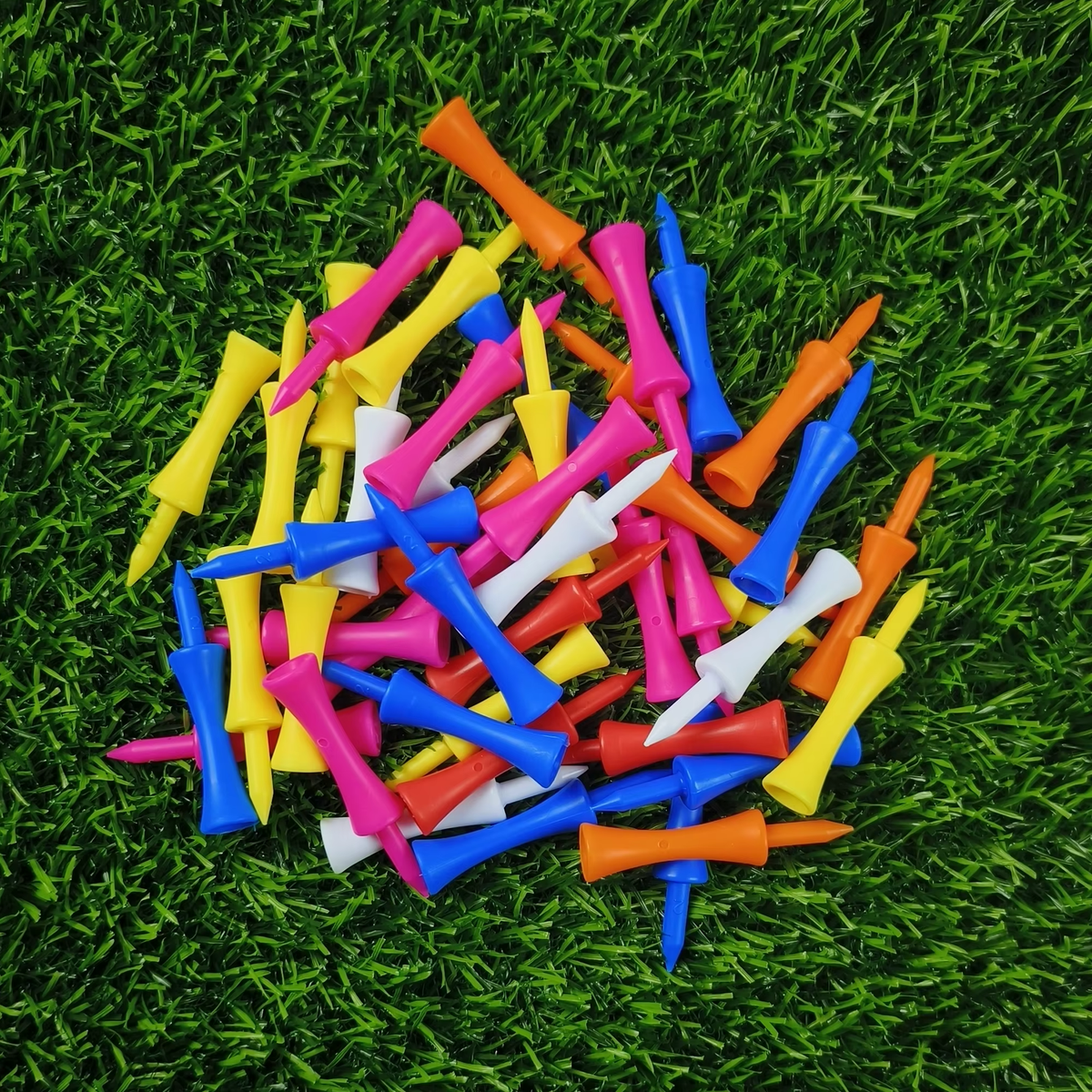 50-Piece Professional 59mm Golf Tees - Premium Golf Practice Accessories and Plastic Ball Holders