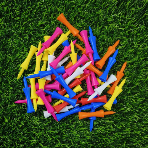 50-Piece Professional 59mm Golf Tees - Premium Golf Practice Accessories and Plastic Ball Holders
