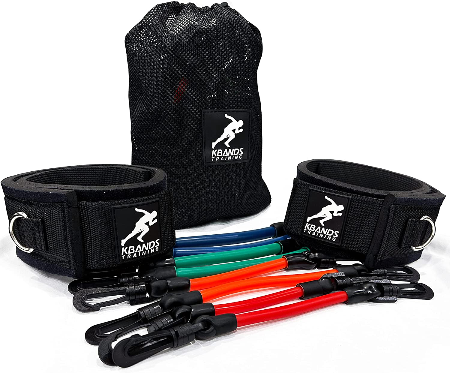 Kbands Speed and Strength Leg Resistance Bands with Speed 101 and Agility FX Digital Training Programs - Available in Youth, Intermediate, and Advanced Sizes