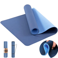 High-Density Eco-Friendly TPE Yoga Mat - 72" x 24", 8mm Extra Thick Non-Slip Exercise Mat for Yoga and Pilates for Men and Women