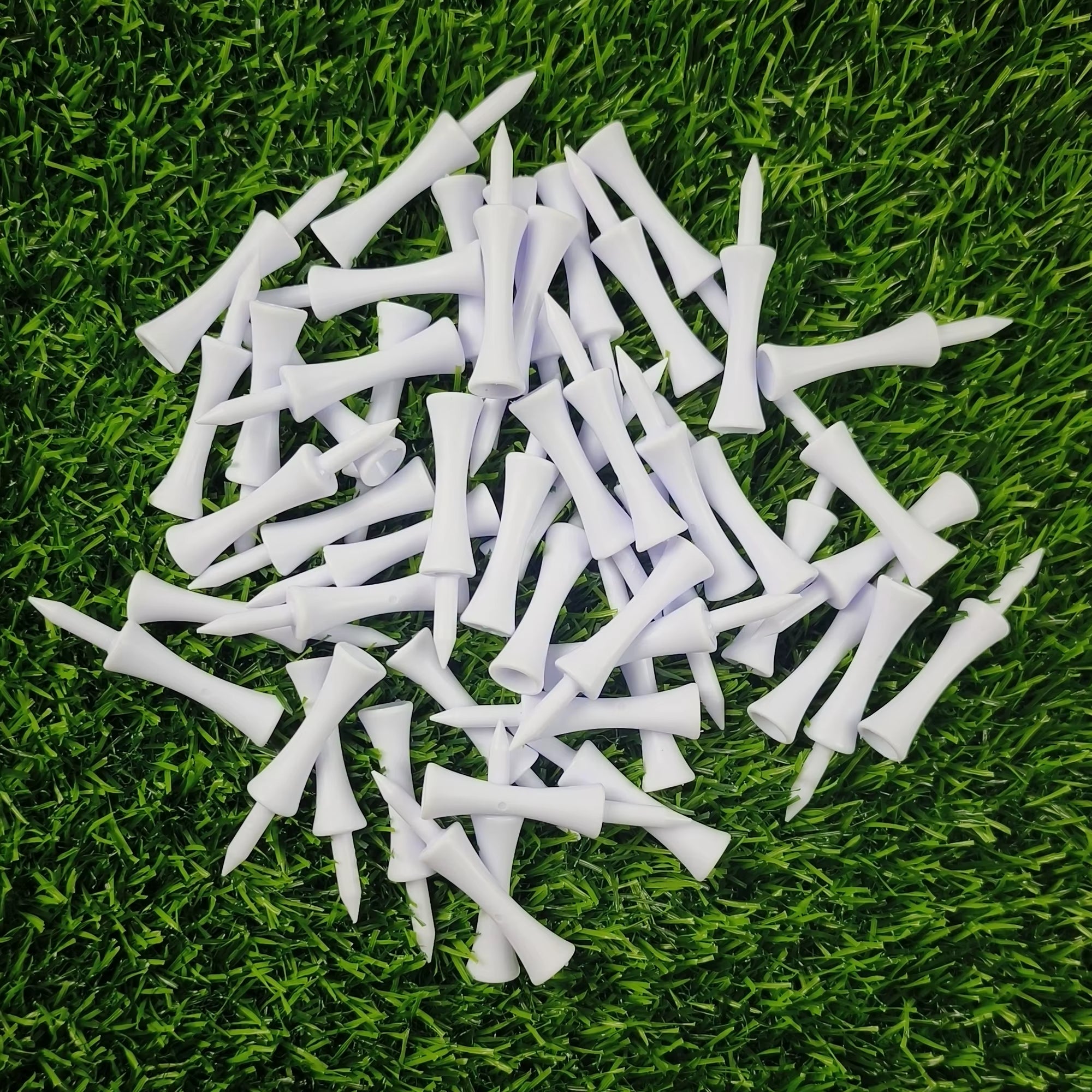 50-Piece Professional 59mm Golf Tees - Premium Golf Practice Accessories and Plastic Ball Holders