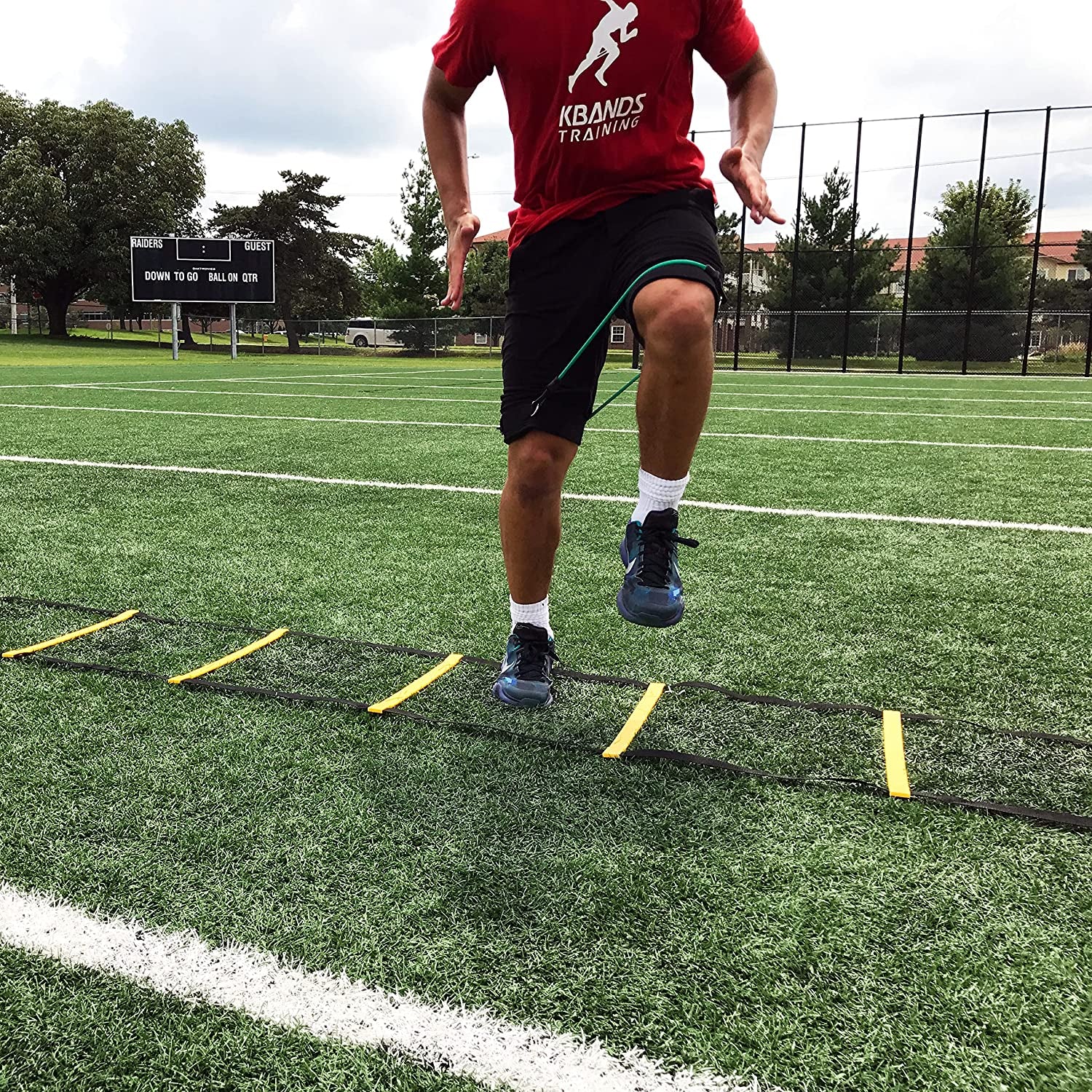 Kbands Speed and Strength Leg Resistance Bands with Speed 101 and Agility FX Digital Training Programs - Available in Youth, Intermediate, and Advanced Sizes