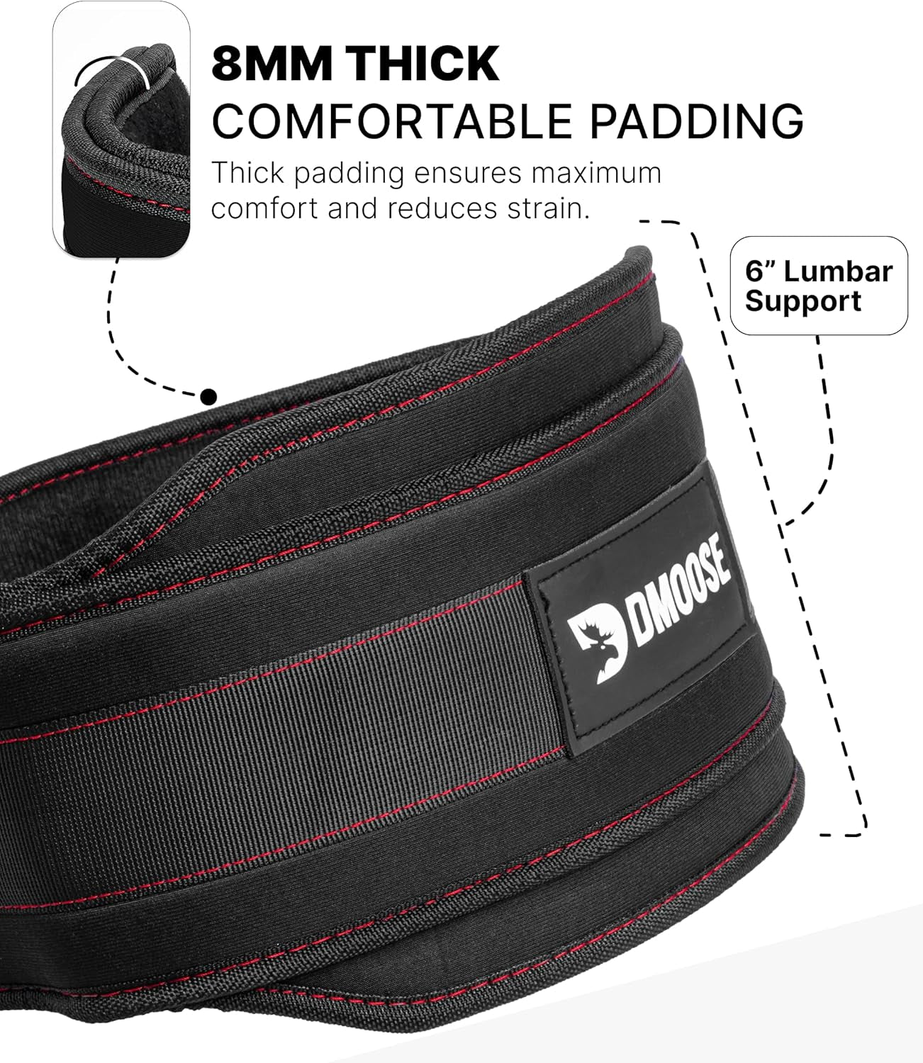 Dip Belt for Weightlifting and Strength Training - 36" Durable Steel Chain with Comfortable Neoprene Padding, Supports Up to 350 lbs
