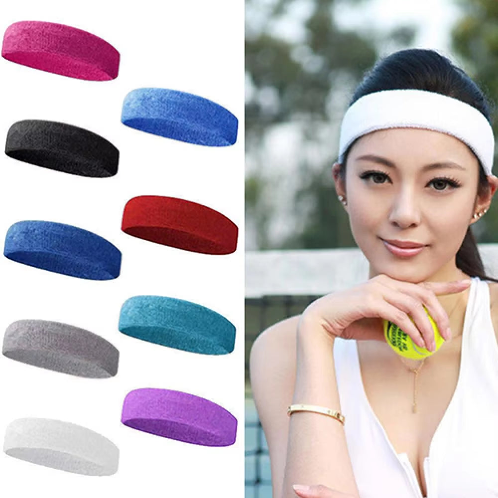 Quick-Dry Sports Sweatband for Yoga and Fitness - Stretchable Headband for Gym Use