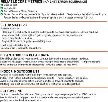 Golf Swami Launch Master - Professional Golf Launch Simulator and Training Aid