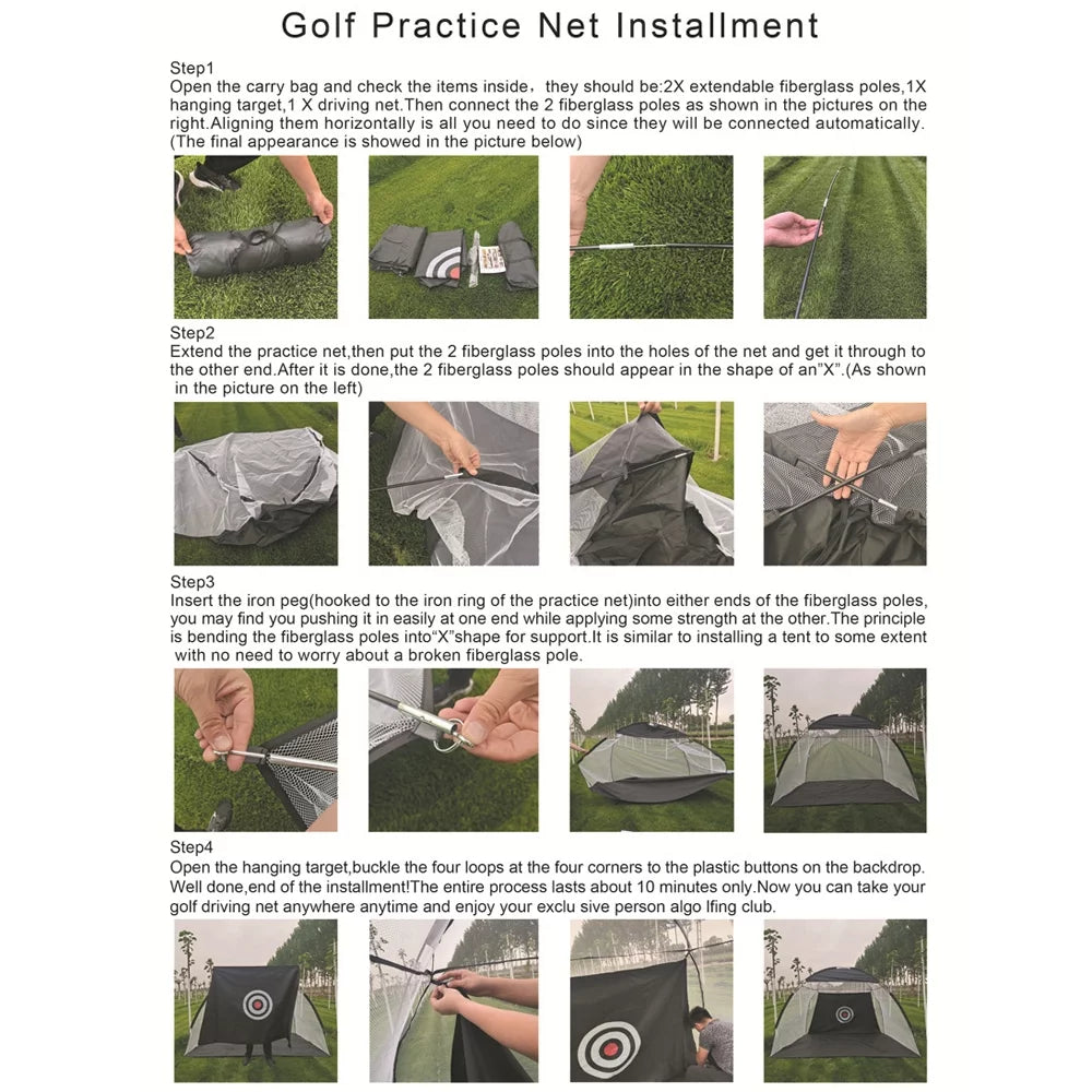 Collapsible Indoor and Outdoor Golf Chipping Net - Foldable Pitching Cages for Enhanced Golf Practice and Training
