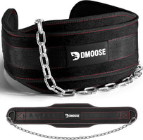 Dip Belt for Weightlifting and Strength Training - 36" Durable Steel Chain with Comfortable Neoprene Padding, Supports Up to 350 lbs