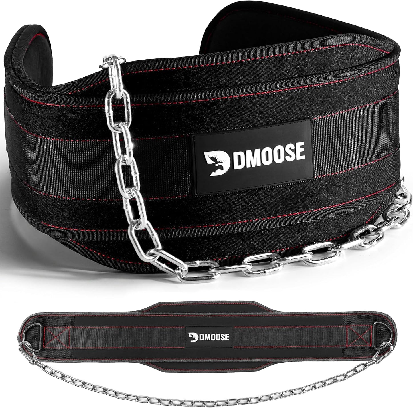 Dip Belt for Weightlifting and Strength Training - 36" Durable Steel Chain with Comfortable Neoprene Padding, Supports Up to 350 lbs