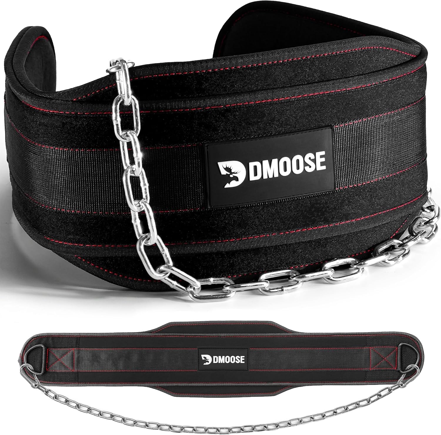 Dip Belt for Weightlifting and Strength Training - 36" Durable Steel Chain with Comfortable Neoprene Padding, Supports Up to 350 lbs