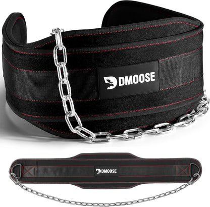 Dip Belt for Weightlifting and Strength Training - 36" Durable Steel Chain with Comfortable Neoprene Padding, Supports Up to 350 lbs
