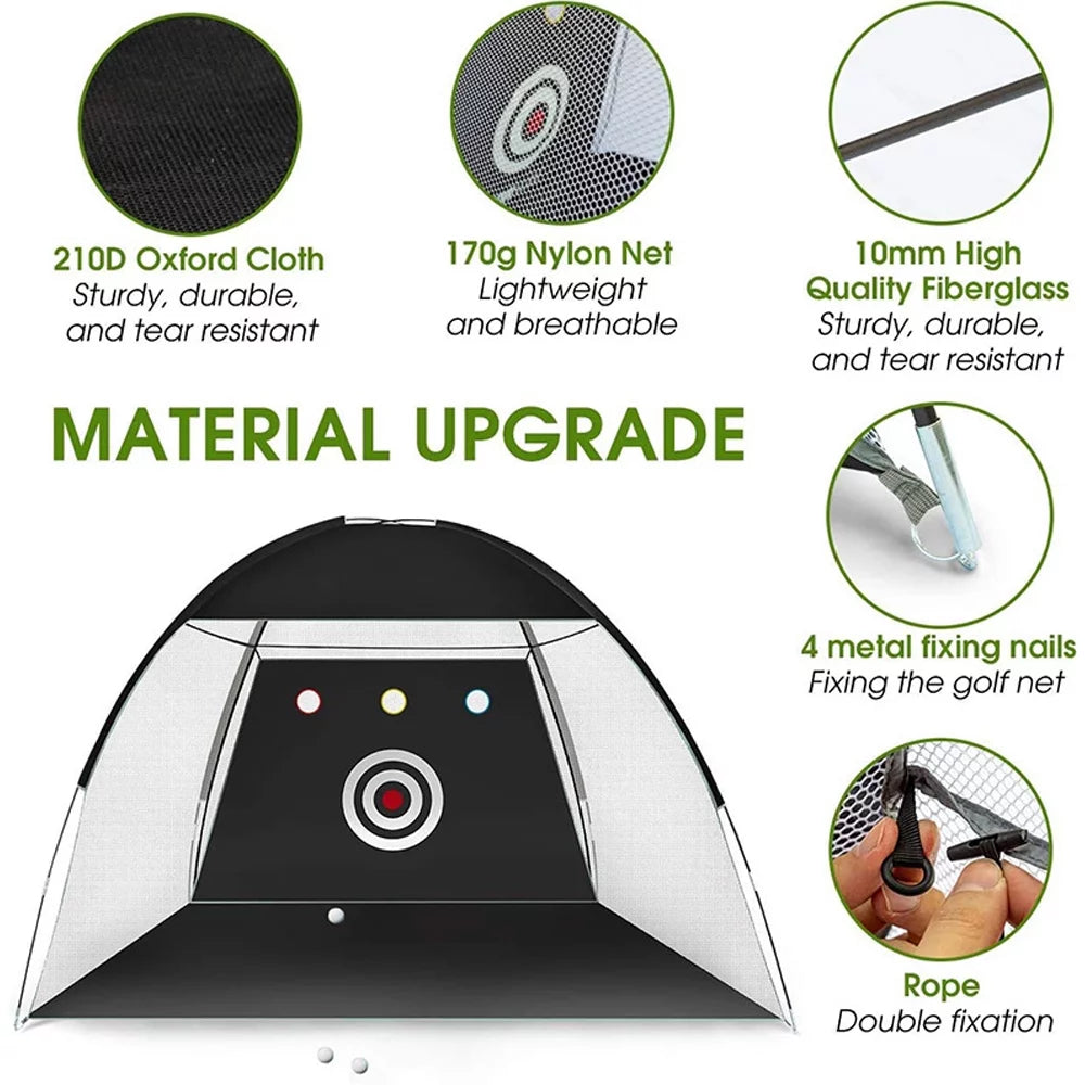 Collapsible Indoor and Outdoor Golf Chipping Net - Foldable Pitching Cages for Enhanced Golf Practice and Training