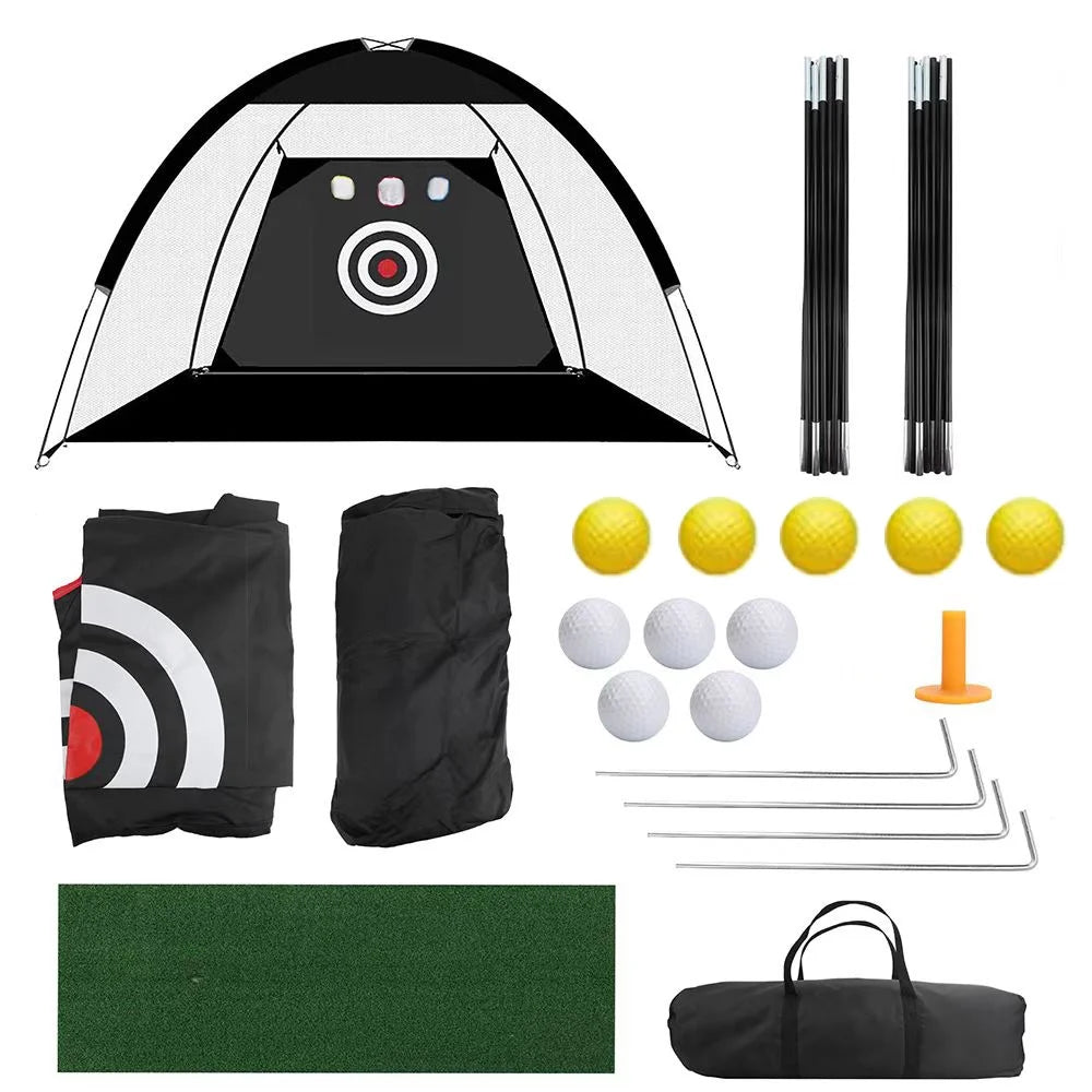 Collapsible Indoor and Outdoor Golf Chipping Net - Foldable Pitching Cages for Enhanced Golf Practice and Training