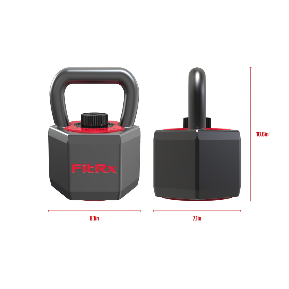 Smartstack Adjustable Kettlebell with Wide Handle for Home Gym Workouts, 25-40 lbs, Black