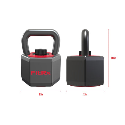 Smartstack Adjustable Kettlebell with Wide Handle for Home Gym Workouts, 25-40 lbs, Black