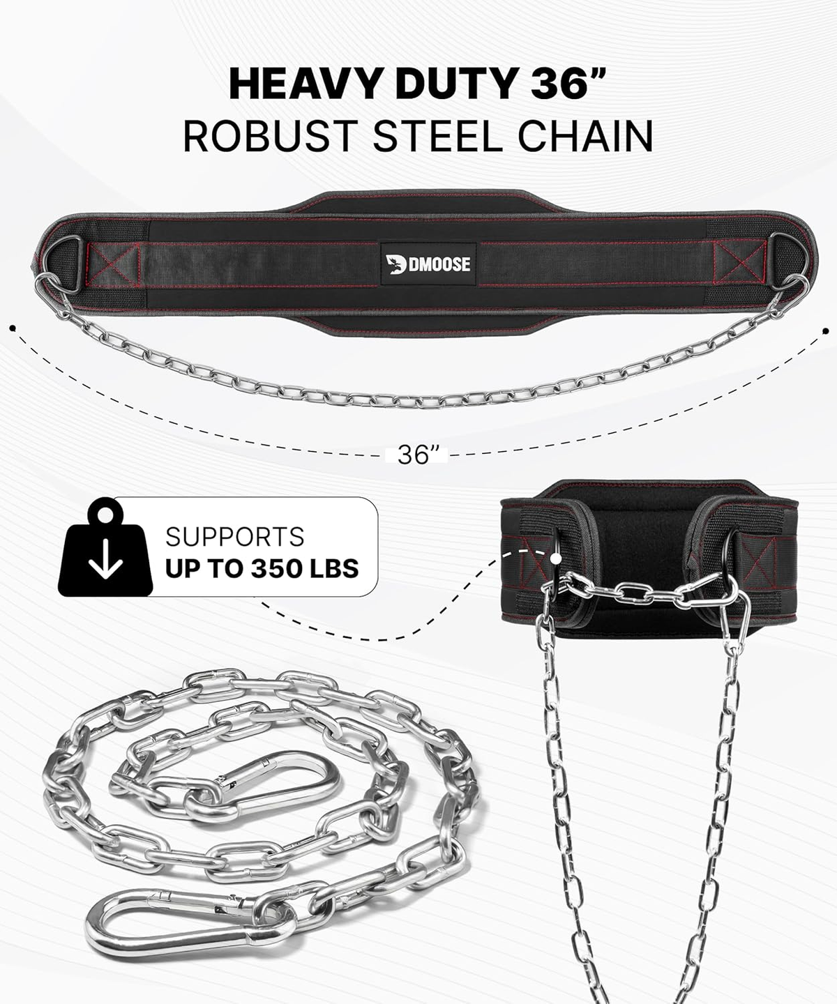 Dip Belt for Weightlifting and Strength Training - 36